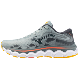 MizunoWAVEHORIZON7HardloopschoenenGrayMistWitHotCoralDamesMaat35