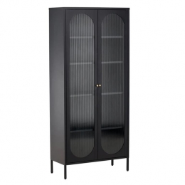 RebellenclubMakaniVitrinekast180x80cm-Zwart