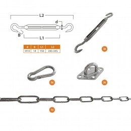 SchaduwdoekbevestigingssetdriehoekRVSA4M10spanner-Shadowcomfort