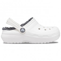 Crocs-KidsClassicLinedClog-PantoffelsmaatC12witgrijs