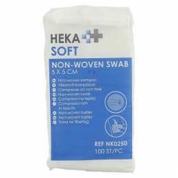 HekasoftKompresNon-wovBulk5x5cm100