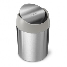 MiniCanAfvalemmer15LZilver-Simplehuman