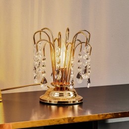ONLITafellampPioggiametkristallenregen26cmgoud
