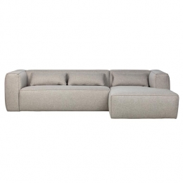 WOOODBeanHoekbankmetChaiseLongueRechts-Melange-LightGrey