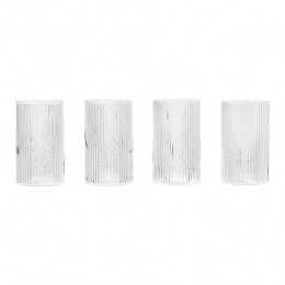 fermLIVINGRippleWaterglazen4st-140ml-Clear