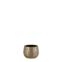Clementepotroundgold-h13xd165cm-Micadecorations