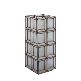 PTMDLayraWhitemilkglasstablelampantiquehigh