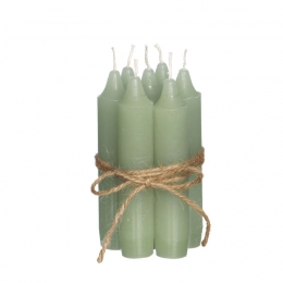 Dinerkaarsenset7stuksH11cmgroen-Hortus