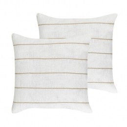Beliani-MILAS-Sierkussensetvan2-WitBeige-50x50cm-Linnen