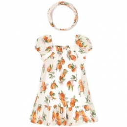 SetjesMayoral1923VestidoestampadodiademaNaranja