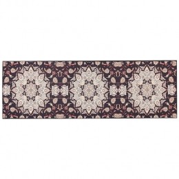 Beliani-ARITAS-Lopertapijt-ZwartBeige-80x240cm-Polyester