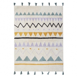 Beliani-ZAYSAN-Vloerkleed-Lichtbeige-140x200cm-Katoen