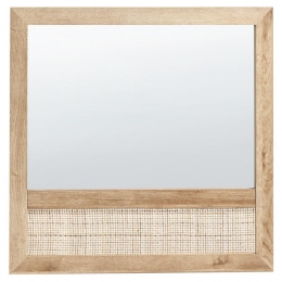 Beliani-ROSELL-Wandspiegel-Lichthout-60x60cm-Vezelplaat