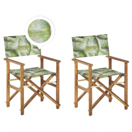 Beliani-CINE-Tuinstoelsetvan2-LichtgroenLichthoutBlad-Polyester