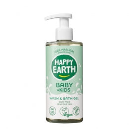 HappyEarthWasgel100NatuurlijkBabyKids300ml