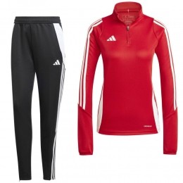adidasTiro24Trainingspak14-ZipDamesRoodZwartWit
