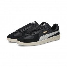 PUMAArmyTrainerSneakersZwartLichtgrijsGoudWit
