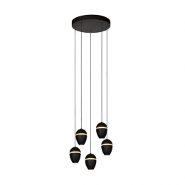 AtmoozOgima-Hanglamp-Zwart-5Lichtpunten-LED-30x30x160cm