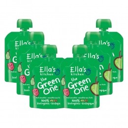 6xEllasKitchenKnijpzakjeFruitSmoothie6mAppelPeerBanaanKiwi90gr