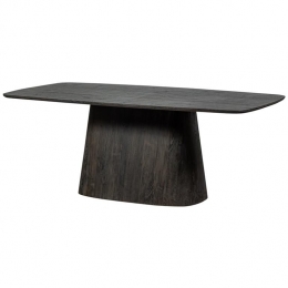 WOOODLeahEettafel-MDF-Donkerbruin-76x200x105
