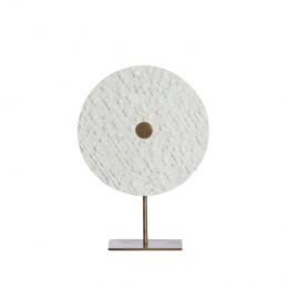 LightlivingOrnamentopvoet35x12x50cmYVOmarmerwitantiekbrons