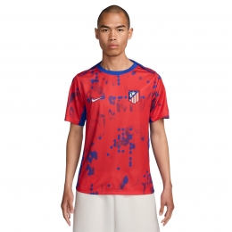 NikeAtleticoMadridPre-MatchTrainingsshirt2024-2025RoodBlauwWit