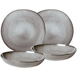 VilleroyBochServiessetLave-Beige-4-delig2personen-2dinerbordenen2diepeborden