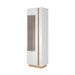 Meubella-VitrinekastAshley-Wit-Eiken-60cm