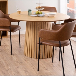HjemInteriorsSammRondeEettafel120NaturalEiken