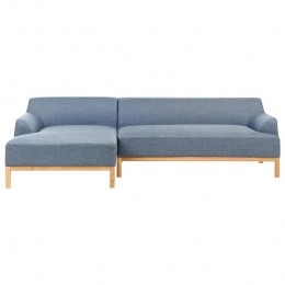 Beliani-SOSJO-Hoekbank-Blauw-Rechtszijdig-Polyester