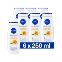 6xNiveaSoftCareDouchegelApricotenApricotSeedOil250ml