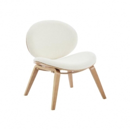 sweeek-Relaxfauteuilmetgebogenhoutengestructureerdebadstof