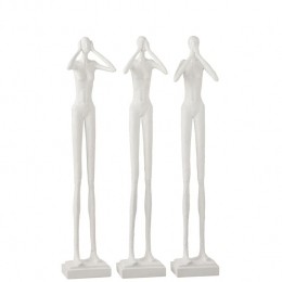 J-LinefiguurHorenZienZwijgen-polyresin-wit-3stuks