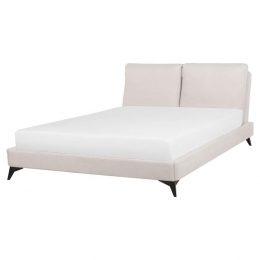 Beliani-MELLE-Tweepersoonsbed-Lichtbeige-160x200cm-Chenille