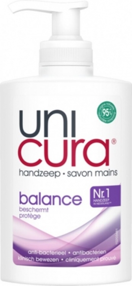 6xUnicuraVloeibareHandzeepAntiBacterieelBalans250ml