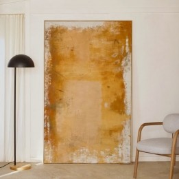KaveHomeSchilderijSelnarXXL120x200cm-Mosterdgeel