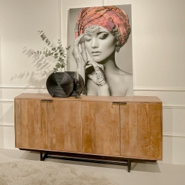 LivingfurnDressoirValdezMangohout180cm-Bruin