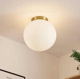 LindbyMerialaplafondlampmessingglas30cm