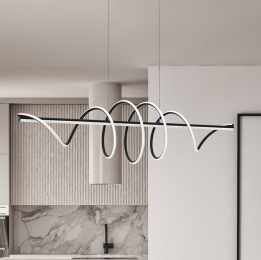 Eko-LightLEDhanglampTwistkunststofzwart30Wlengte110cm