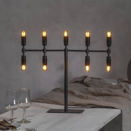 STARTRADINGKandelaarTwicezwart9-lamps42cm