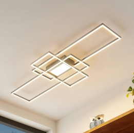 LindbyLEDplafondlampCaitlinnikkelmetaal105cm