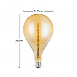 LucandeLEDlampE27A1604W2700Kdimbaaramber