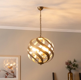 AvonniHanglampAV-1798-6Eantiekgoud6-lamps