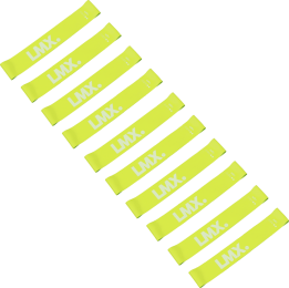 LifemaxxLMXMiniWeerstandsband-Extralicht-Geel-10stuks