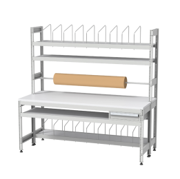 Inpaktafelmetrolhouder-1lade-2100x900x2000mm-ITK10301Lichtgrijsral7035