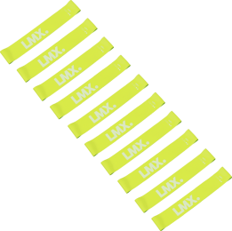 LifemaxxLMXMiniWeerstandsband-Extralicht-Geel-10stuks