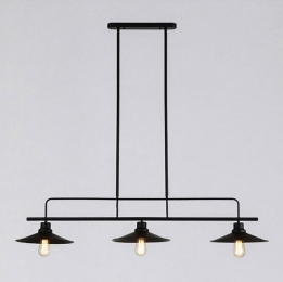 VintageIndustrileHanglampZwart3Kappen