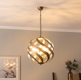 AvonniHanglampAV-1798-6Eantiekgoud6-lamps