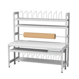 Inpaktafelmetrolhouder-1lade-2100x900x2000mm-ITK10301Lichtgrijsral7035