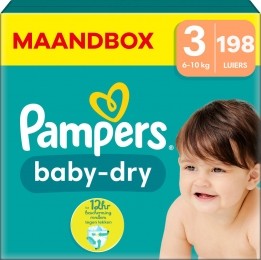 Pampers-BabyDry-Maat3-Maandbox-198stuks-610KG